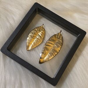 Gold Leaf-Shaped Pendants